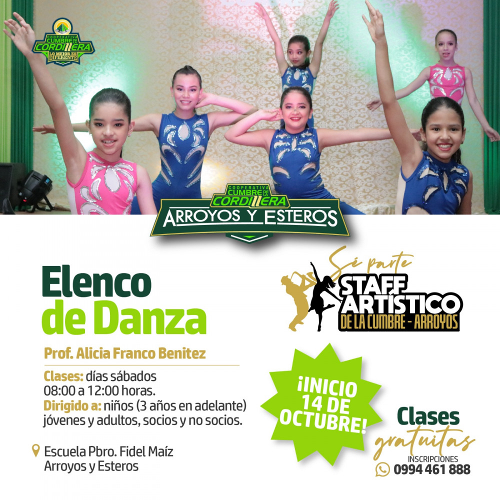 Staff Artístico de la Cumbre, Elenco de Danza